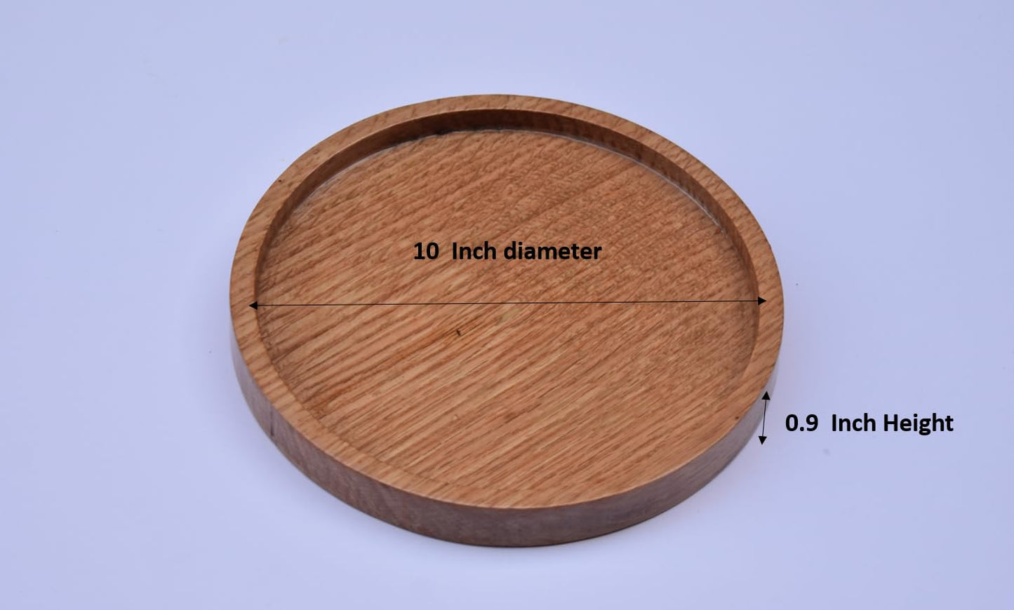 Marvella Premium Round Serving Tray – 10-Inch Steam Beech Wood, Single Solid Piece, Japanese-Inspired Smooth Finish Design