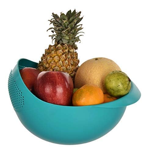 Plazno Unbreakable Food Strainer Colander, Multi-Use Kitchen Sieve, Washing Bowl for Fruits, Pasta, and Vegetables