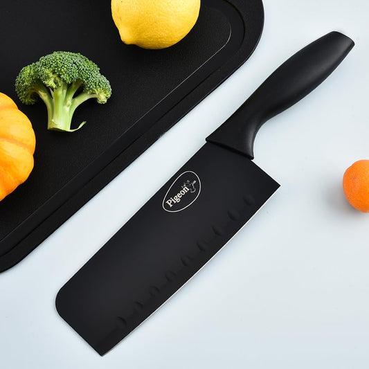 Penguin Edge Stainless Steel Kitchen Combo Set – 3 Knives, Chopping Board, Peeler, Scissor & Stand for Multipurpose Use