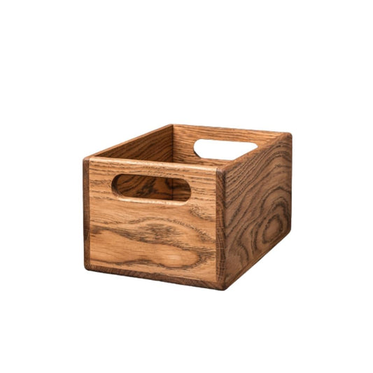 Relignto Wooden Kitchen Utensil Holder, 25x15x15 cm Countertop Organizer with Handle, Multipurpose Storage Caddy
