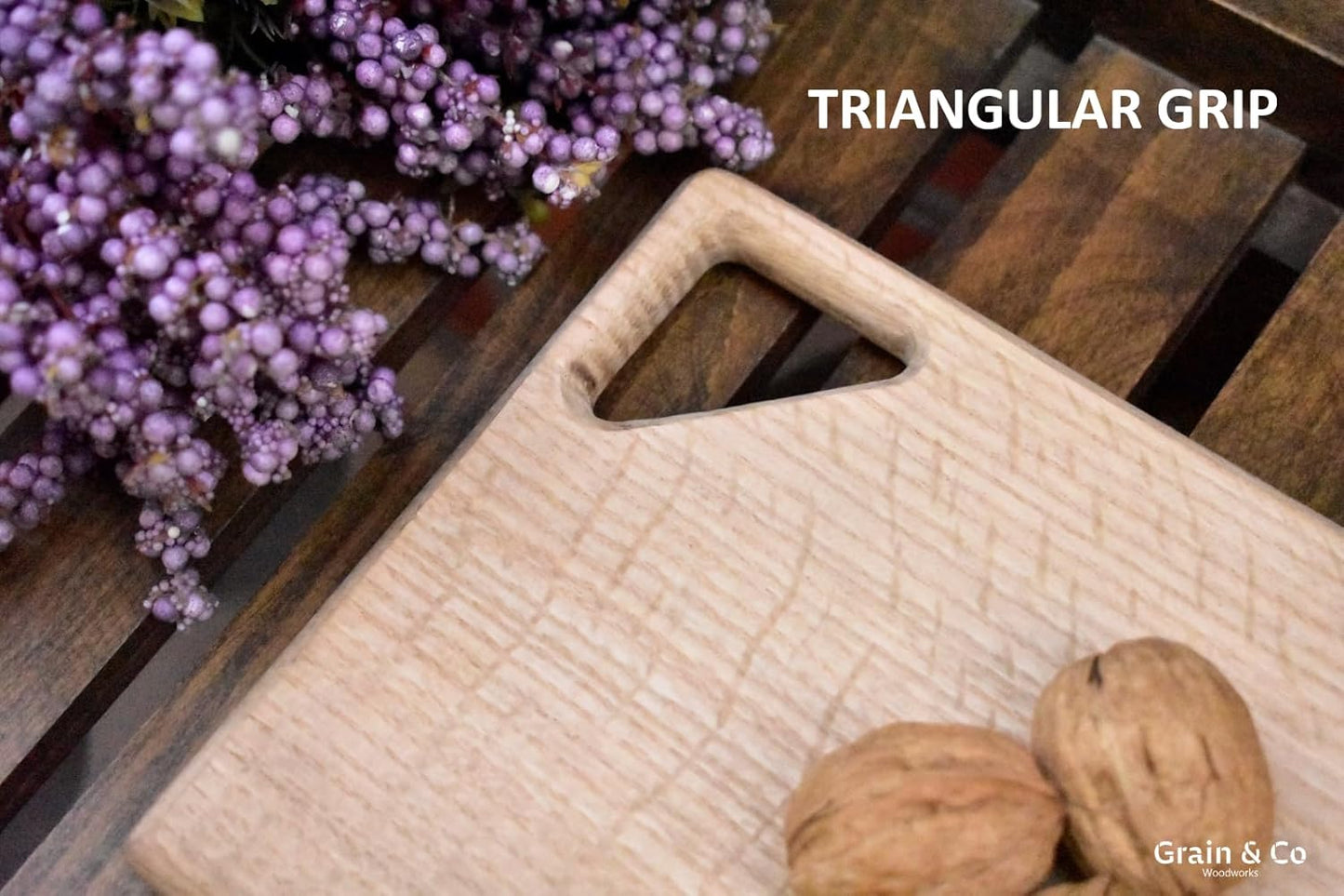 Grayndel 12x8 Maple Wood Chopping Board | Premium Single-Piece Build | Smooth, Durable, Dye-Free & Antibacterial Surface