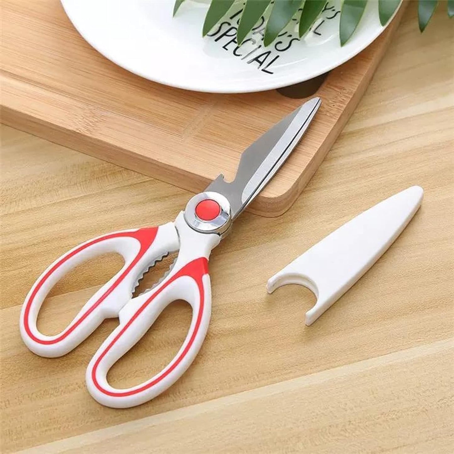 Vessilo Heavy Duty Stainless Steel Kitchen Scissors for Meat, Food & General Use – Multi-Function Cooking Shears