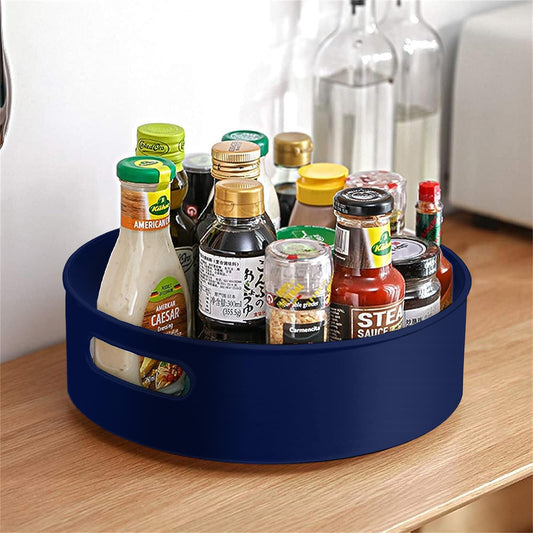 HomeAura Kitchen Multi-Purpose 360° Rotating Organizer Tray | Space-Saving Pantry & Kitchen Storage Solution | Versatile Rotating Organizer Tray