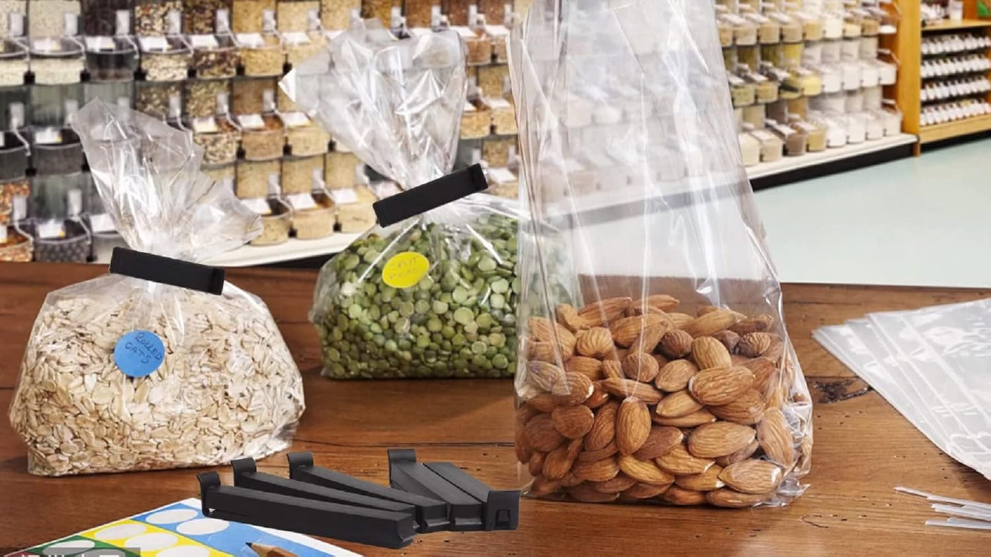 pcuPreserve Heavy Duty Food Bag Clips | Airtight Vacuum Seal Pouch Clamps | Multipurpose Kitchen & Home Sealer